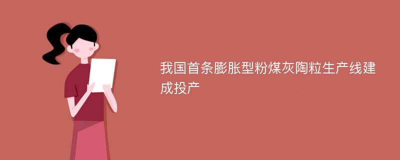 我国首条膨胀型粉煤灰陶粒生产线建成投产