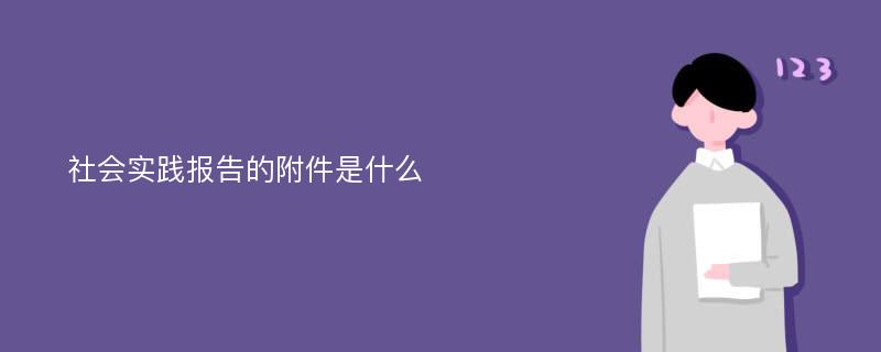 社会实践报告的附件是什么