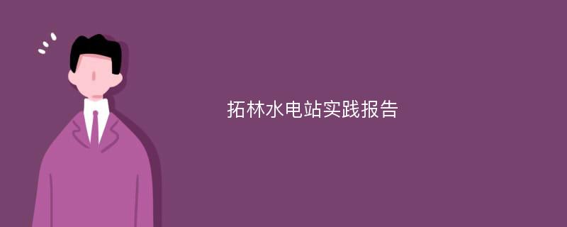 拓林水电站实践报告