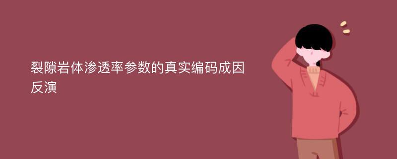 裂隙岩体渗透率参数的真实编码成因反演