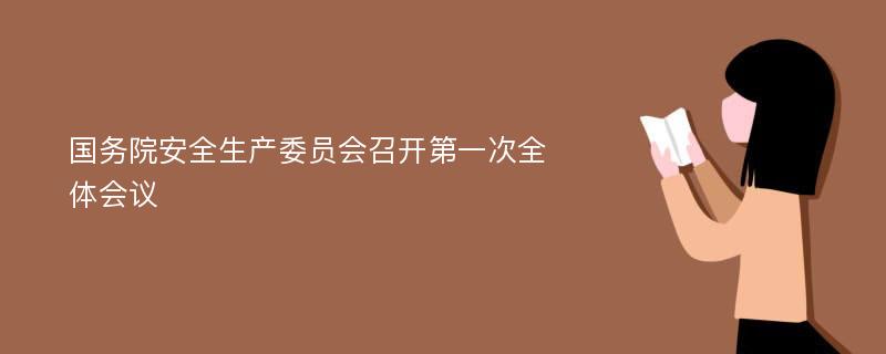 国务院安全生产委员会召开第一次全体会议