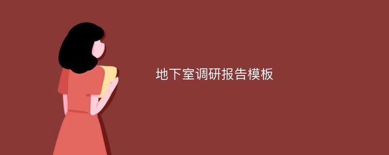 地下室调研报告模板