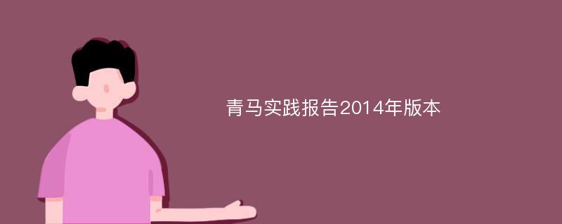 青马实践报告2014年版本