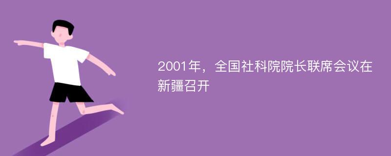 2001年，全国社科院院长联席会议在新疆召开